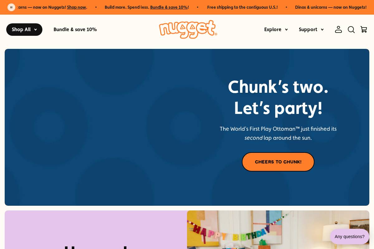 Nugget homepage screenshot