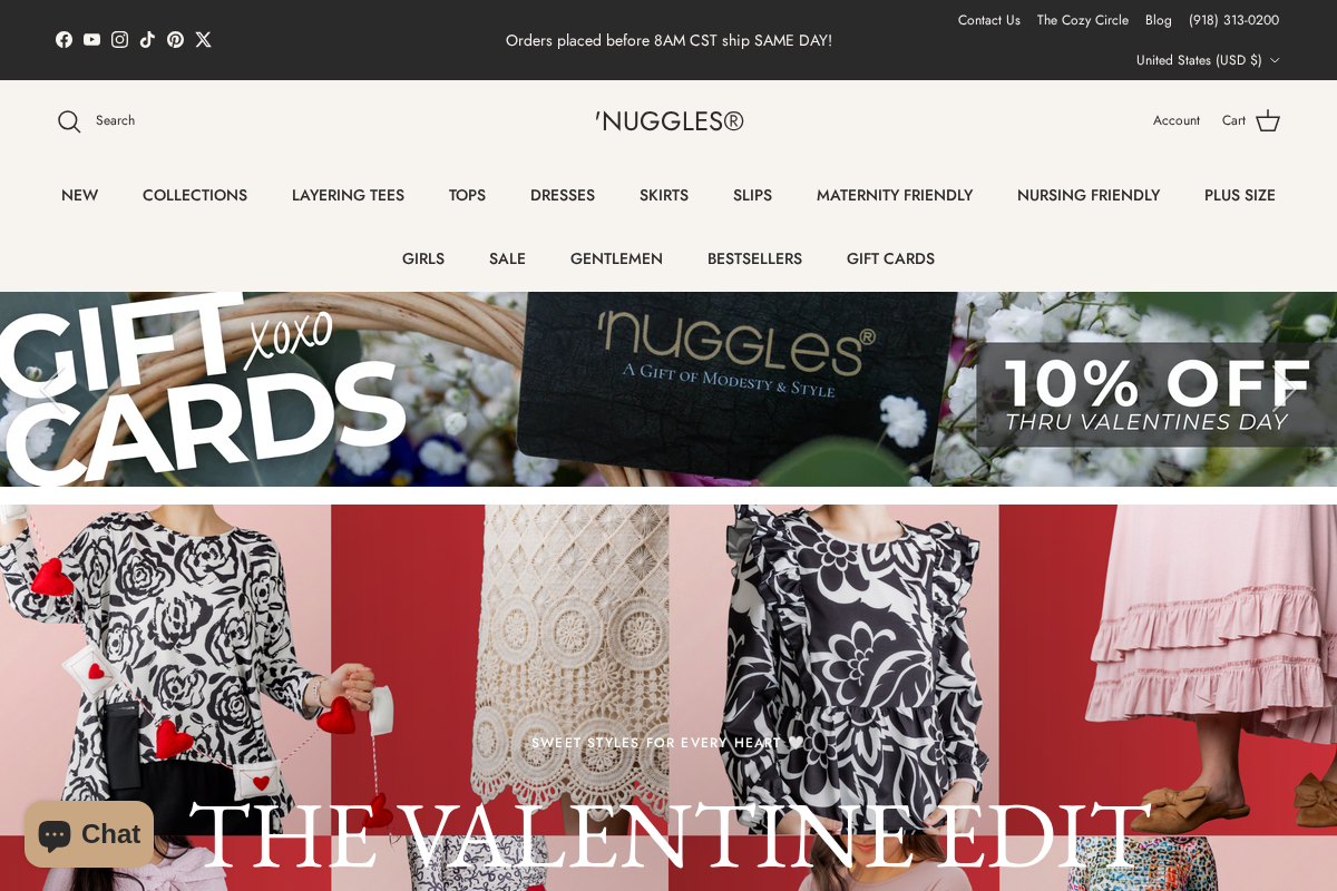 'NUGGLES® homepage screenshot