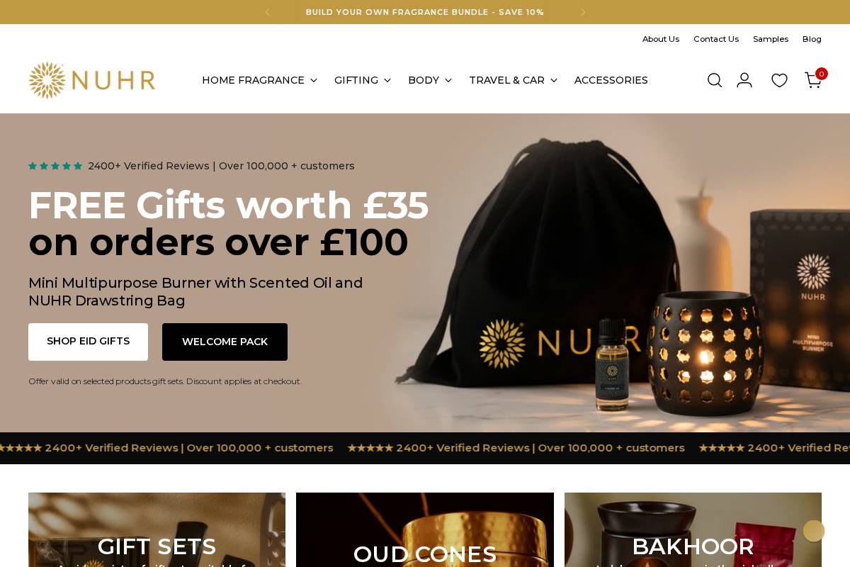 NUHR HOME homepage screenshot