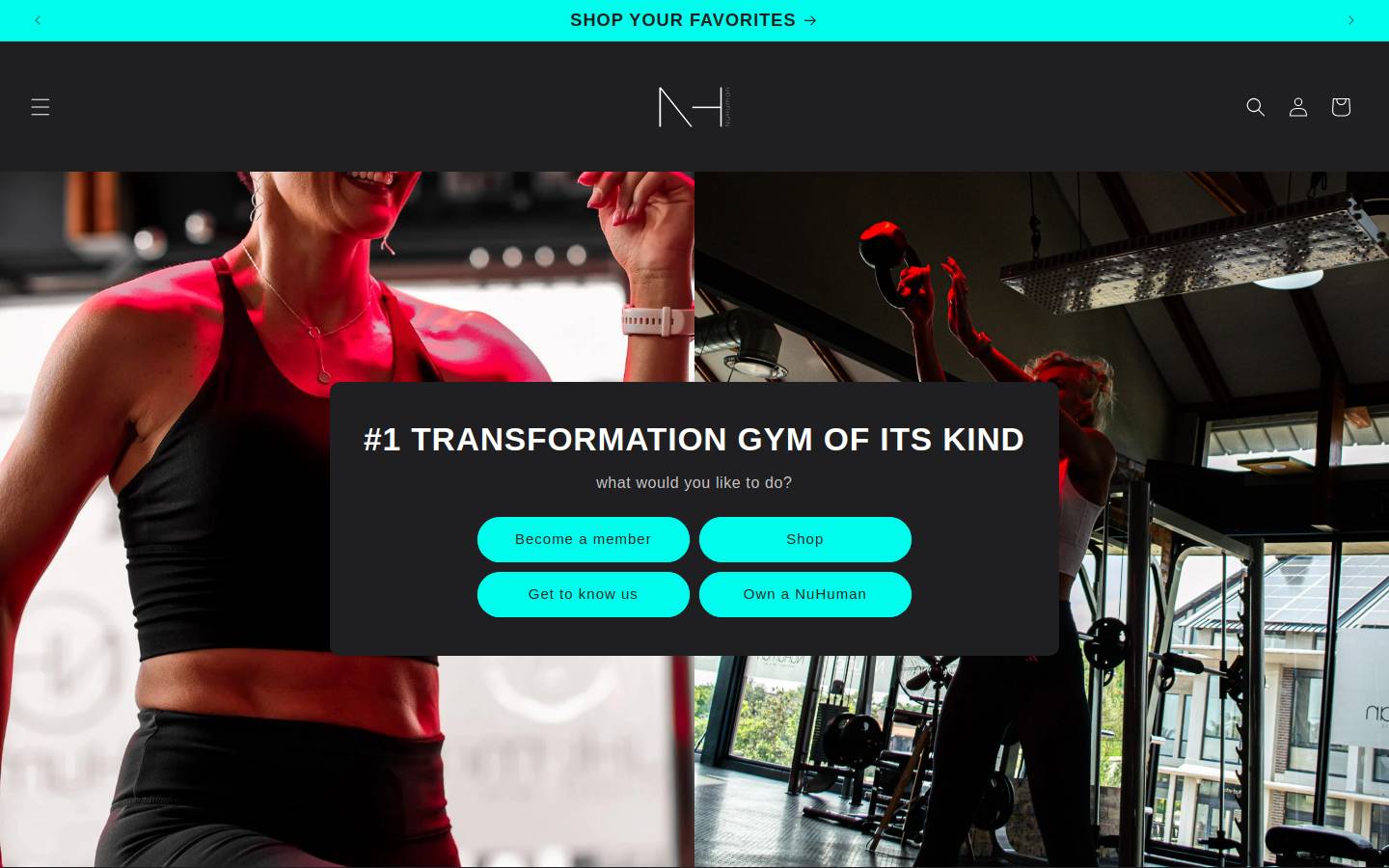 nuhuman.co.za homepage screenshot