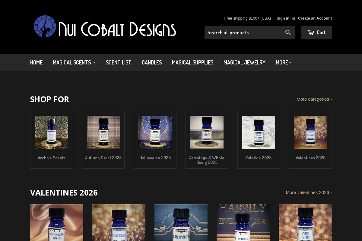 nuicobaltdesigns.com homepage screenshot