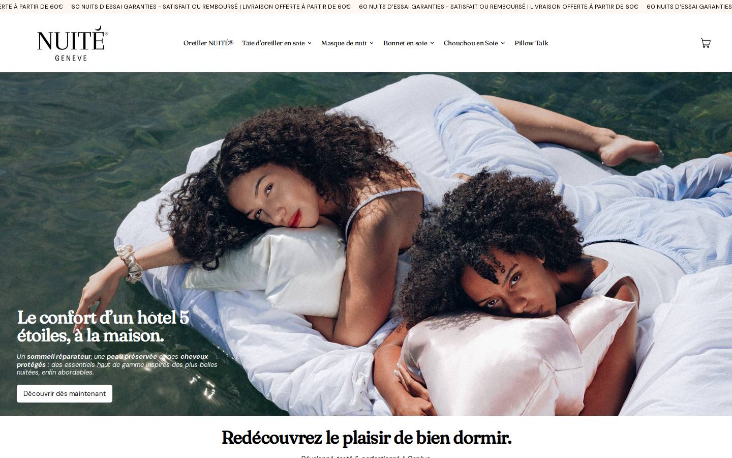 nuite.ch homepage screenshot