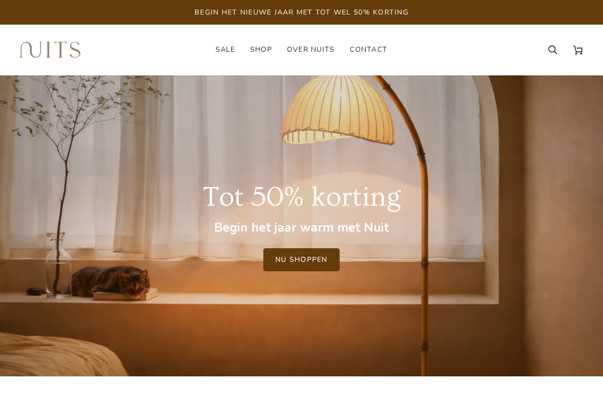 Nuits homepage screenshot