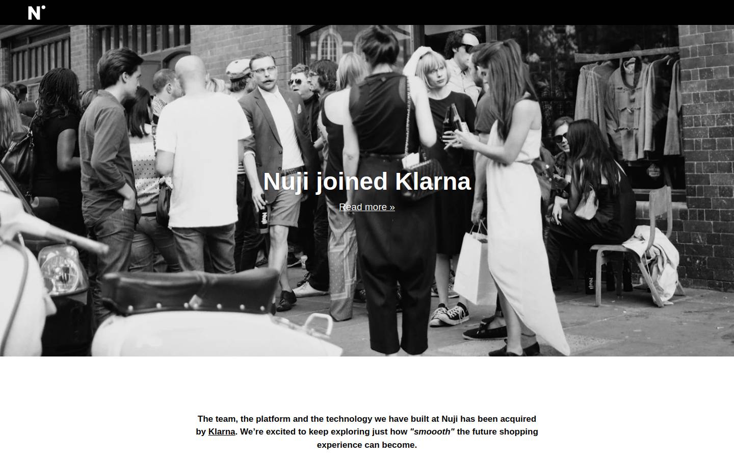 Nuji homepage screenshot