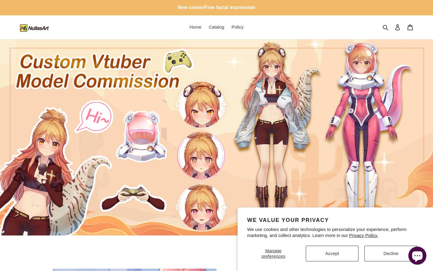 nullasart.com homepage screenshot
