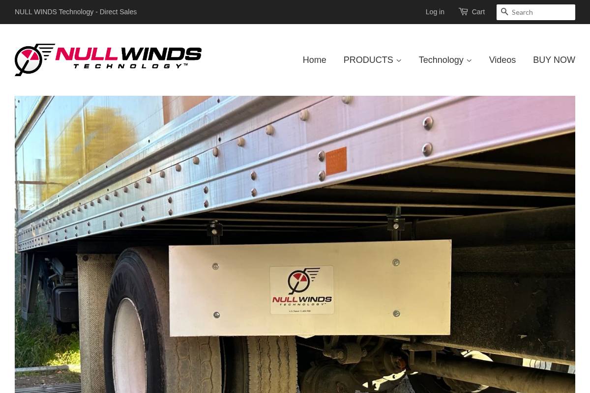 NULL WINDS Direct Sales homepage screenshot