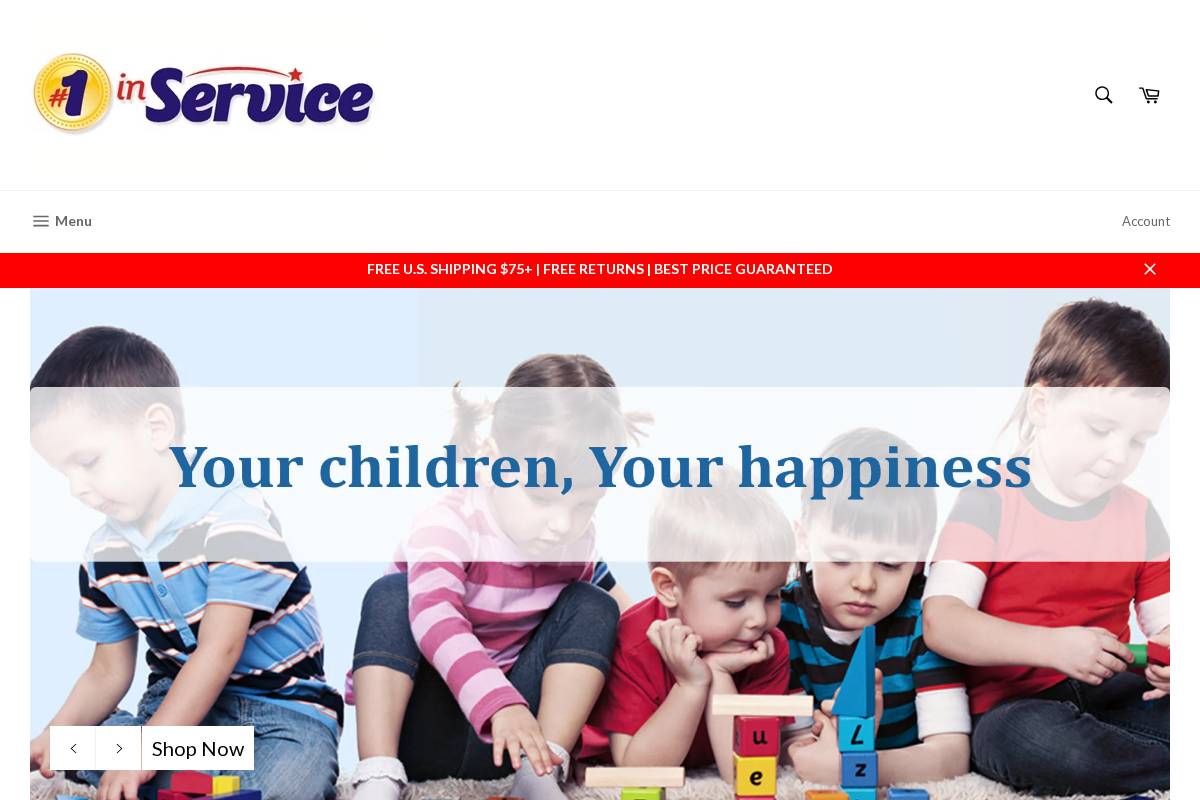 number1inservice.com homepage screenshot