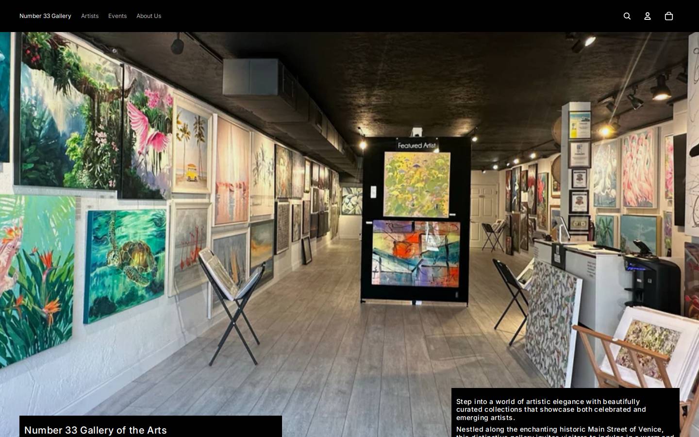 number33artgallery.com homepage screenshot