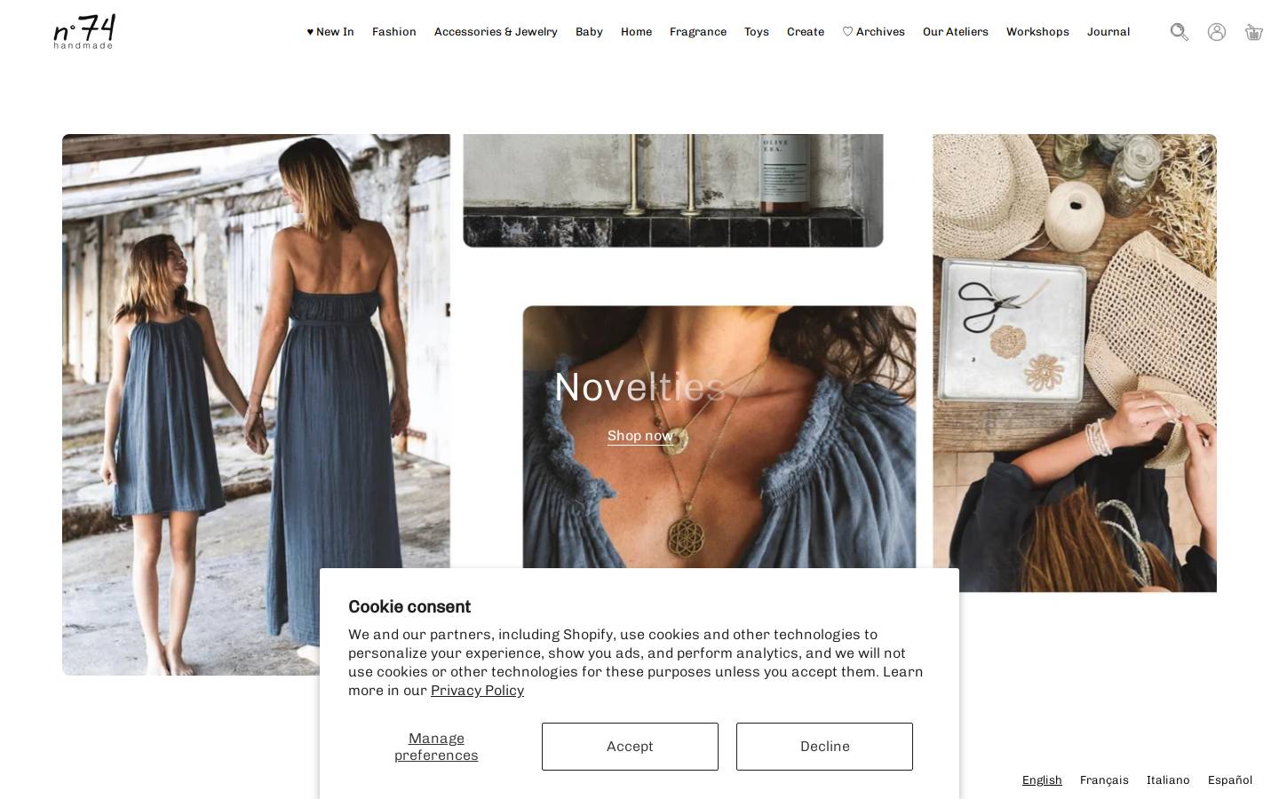 numero74.com homepage screenshot