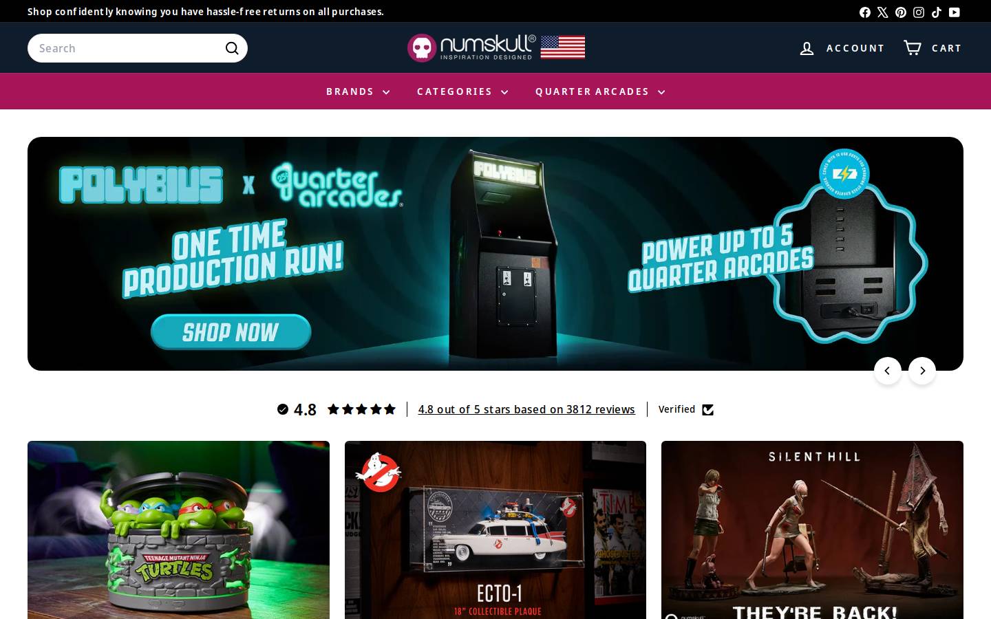 Numskull Designs homepage screenshot