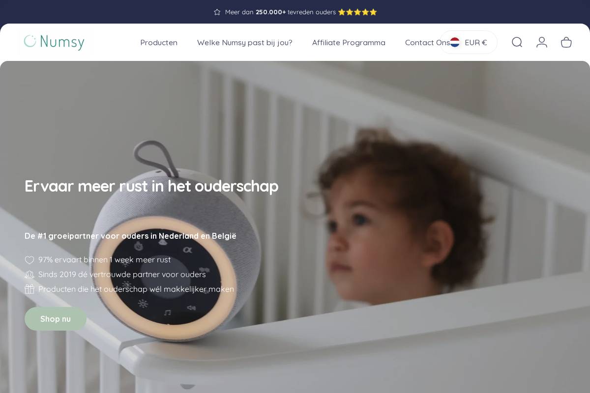 Numsy homepage screenshot
