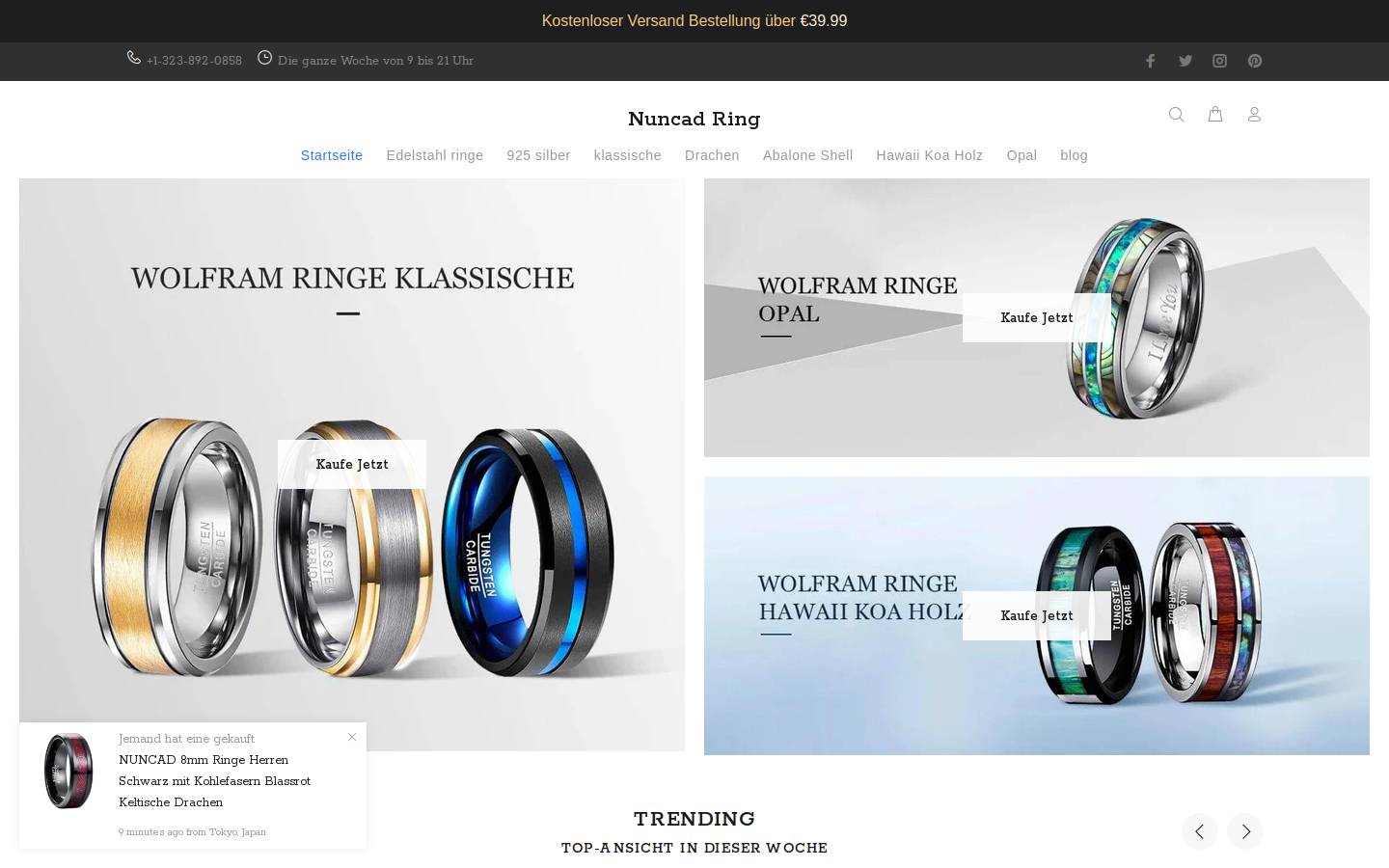 nuncad.de homepage screenshot