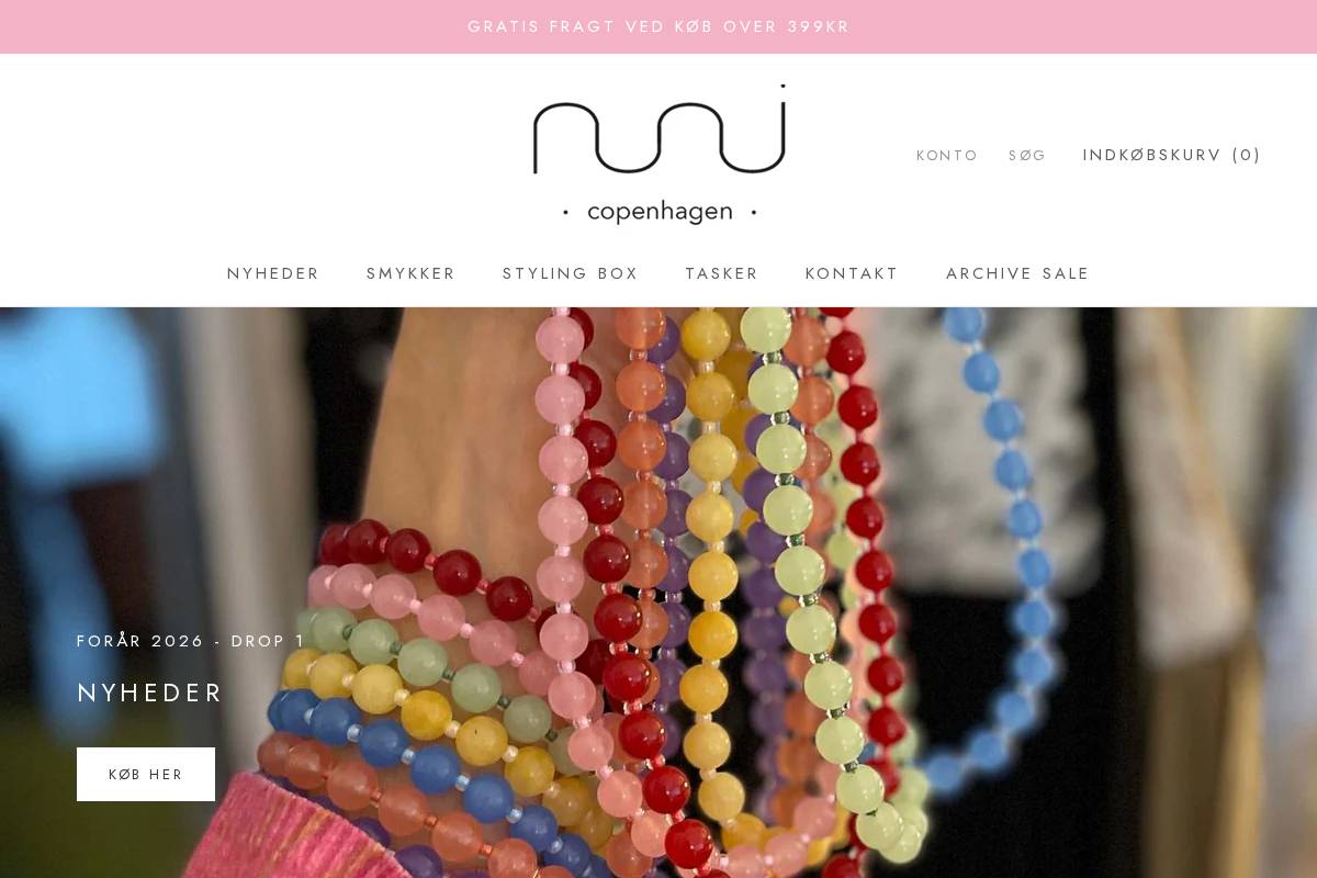 nunicopenhagen.com homepage screenshot
