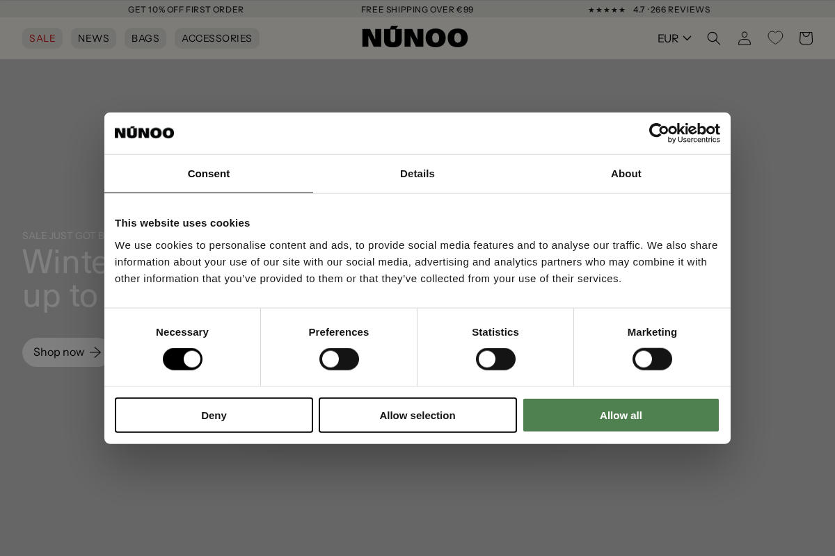 Nunoo homepage screenshot