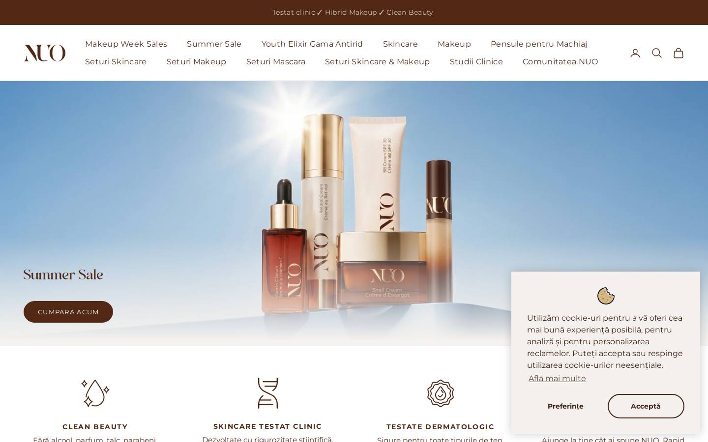 nuoderm.ro homepage screenshot