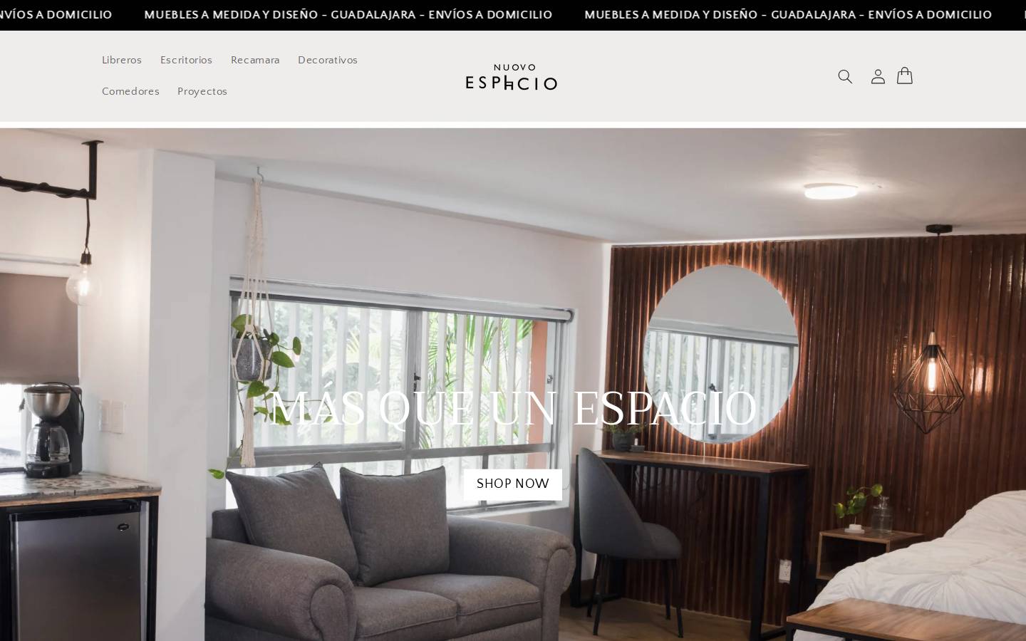 nuovoespacio.com homepage screenshot