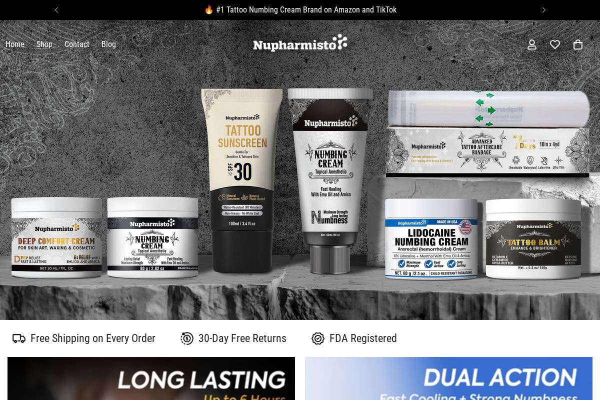 nupharmisto.com homepage screenshot