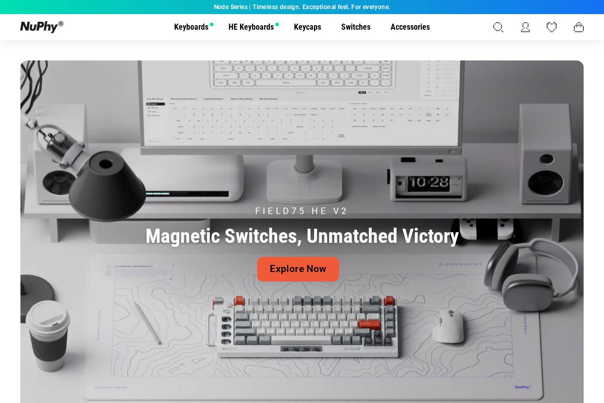 nuphy.com homepage screenshot