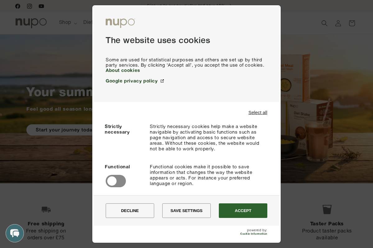 nupo.com homepage screenshot