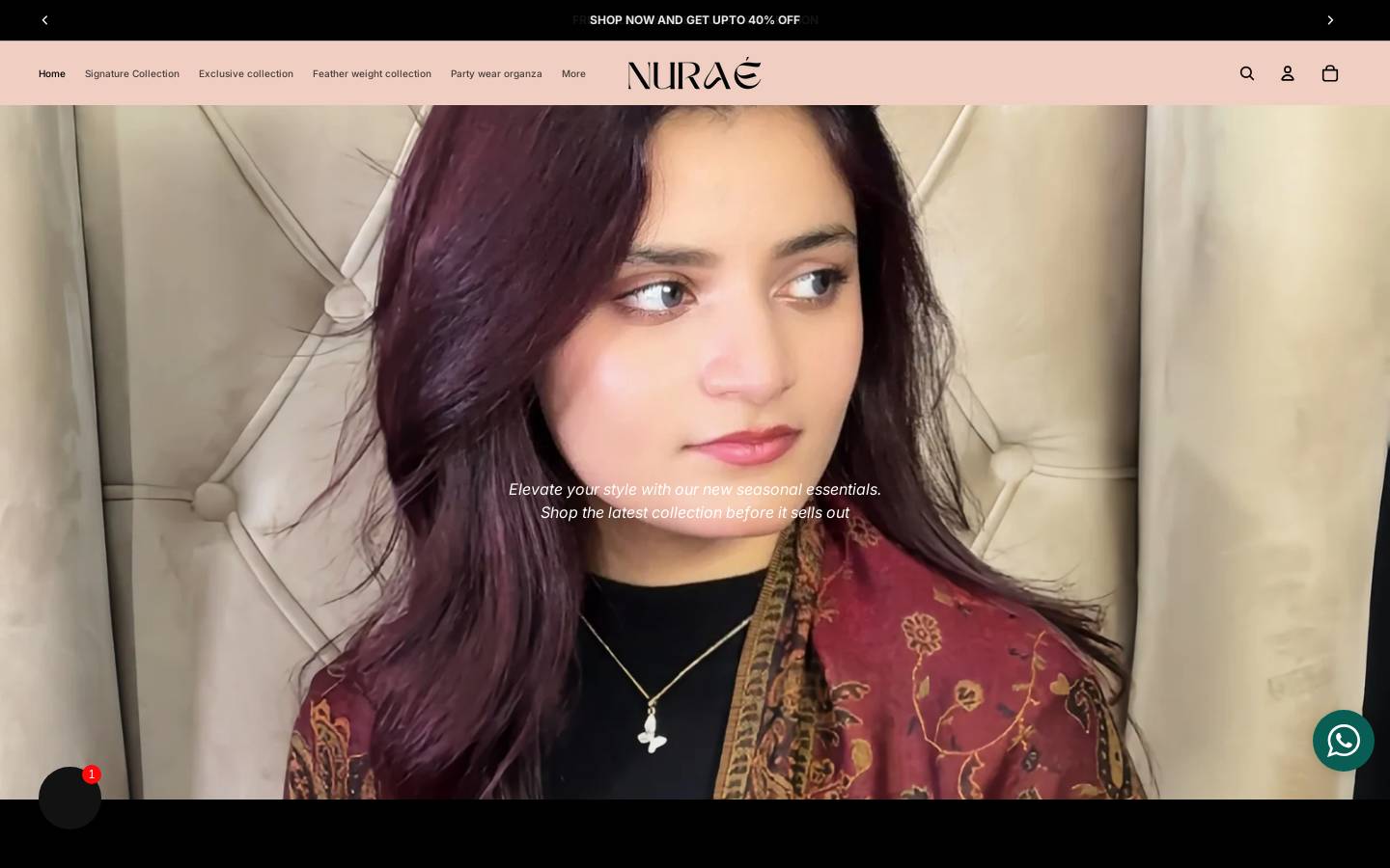 nurae.in homepage screenshot