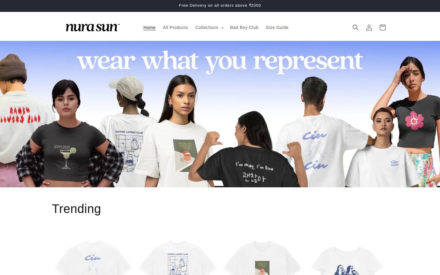 nurasun.com homepage screenshot