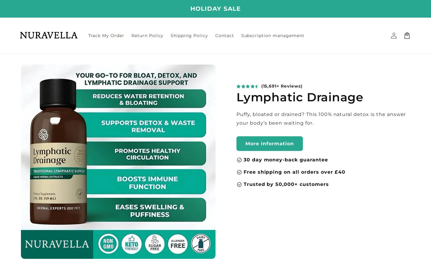 Nuravella homepage screenshot