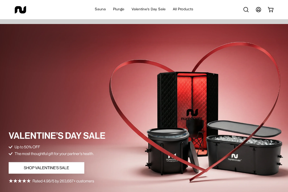 nurecover.com homepage screenshot