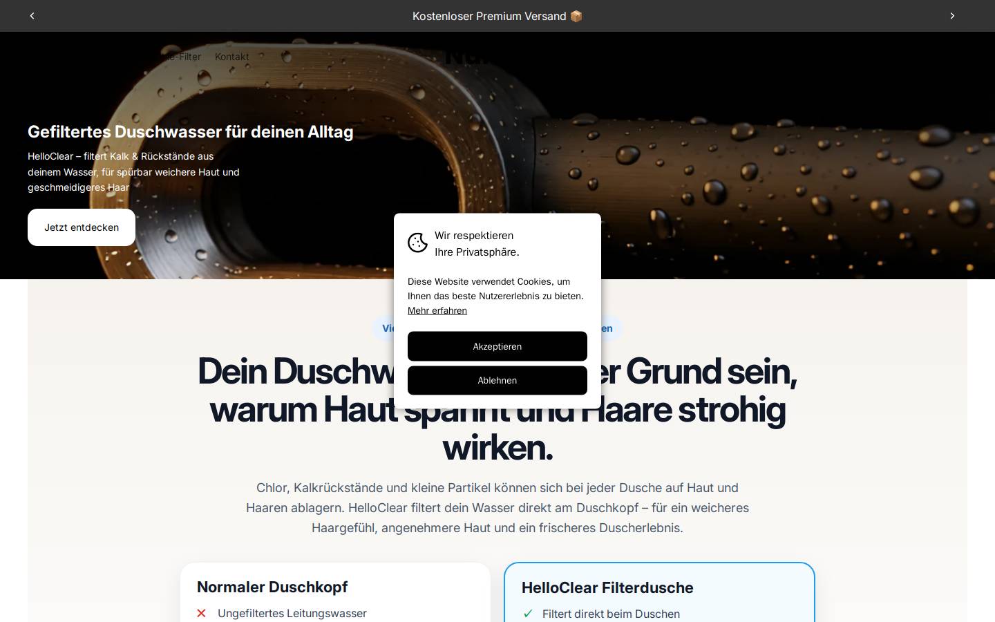 nurevia.de homepage screenshot