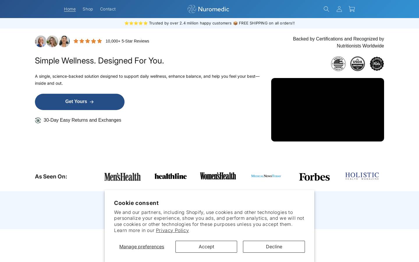 nuromedic.com homepage screenshot
