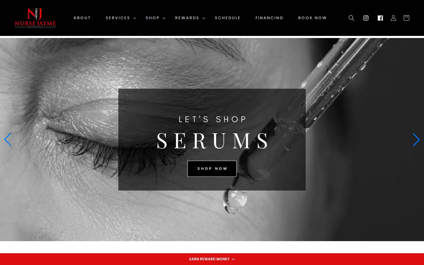 nursejaymeaesthetics.com homepage screenshot