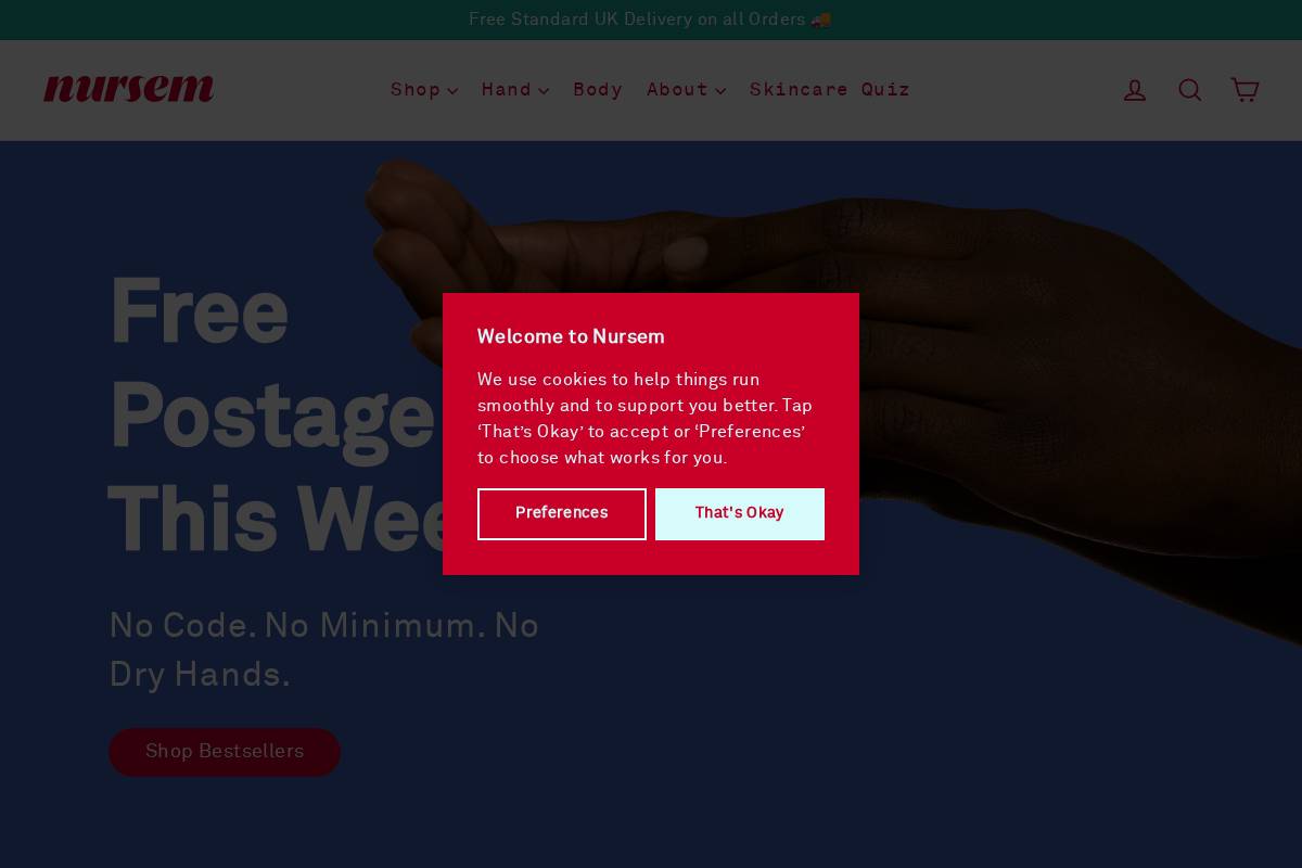 Nursem homepage screenshot