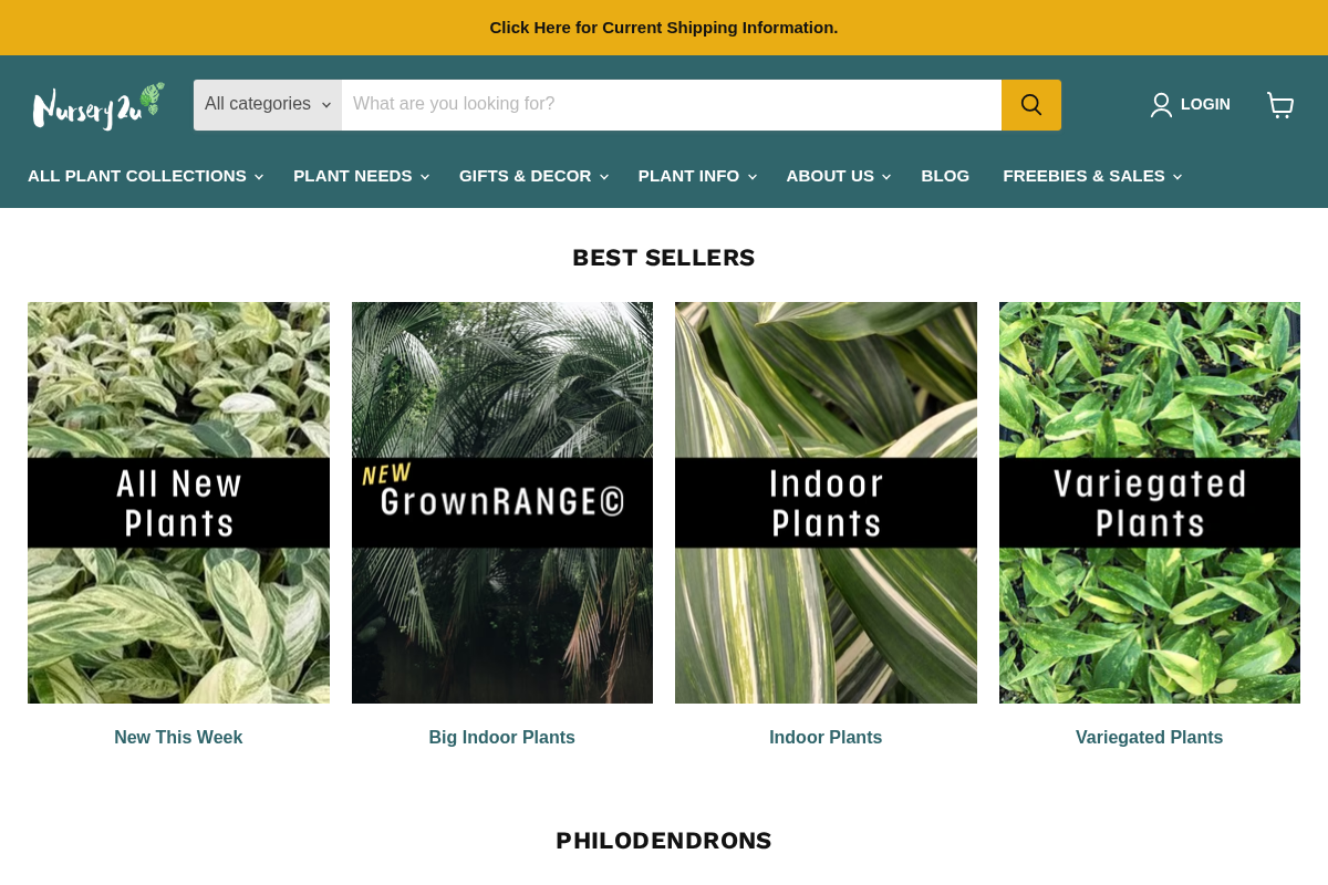 nursery2u.com.au homepage screenshot