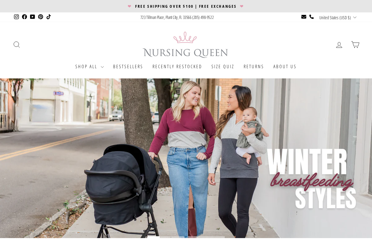 Nursing Queen homepage screenshot