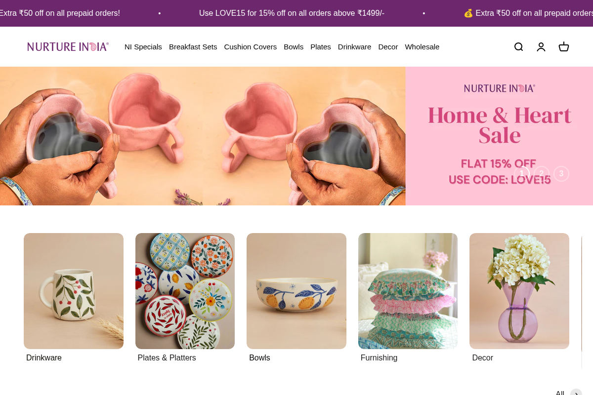 Nurture India homepage screenshot