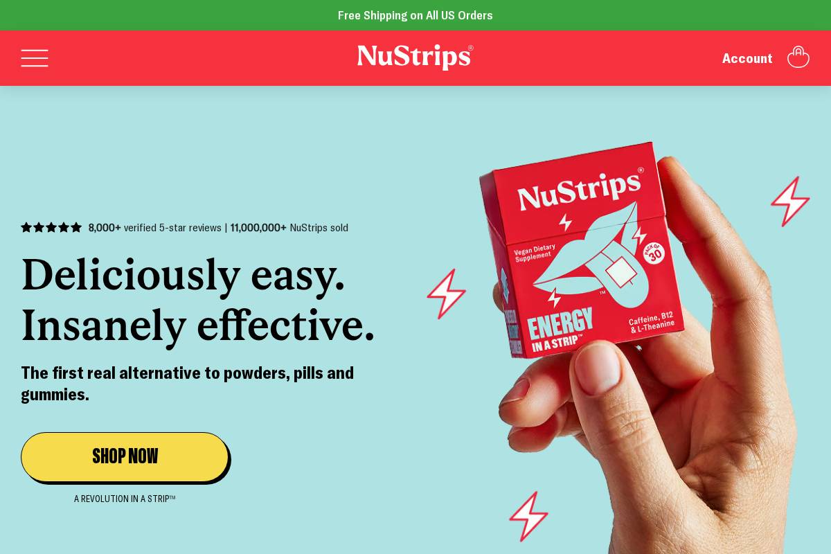 nustrips.com homepage screenshot