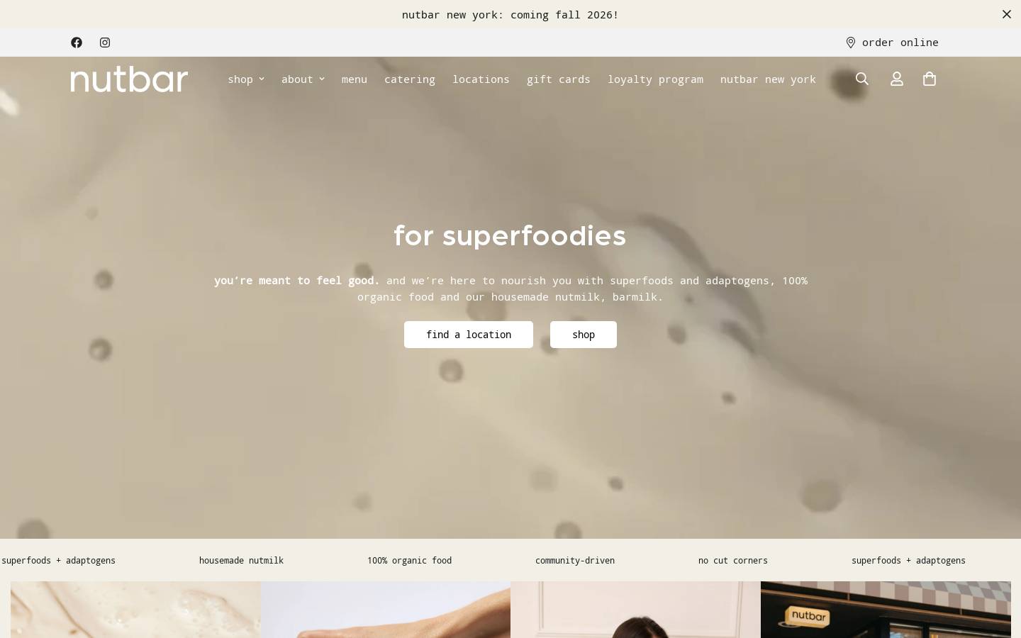 nutbar.co homepage screenshot