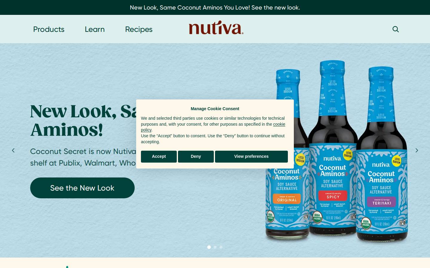 Nutiva homepage screenshot