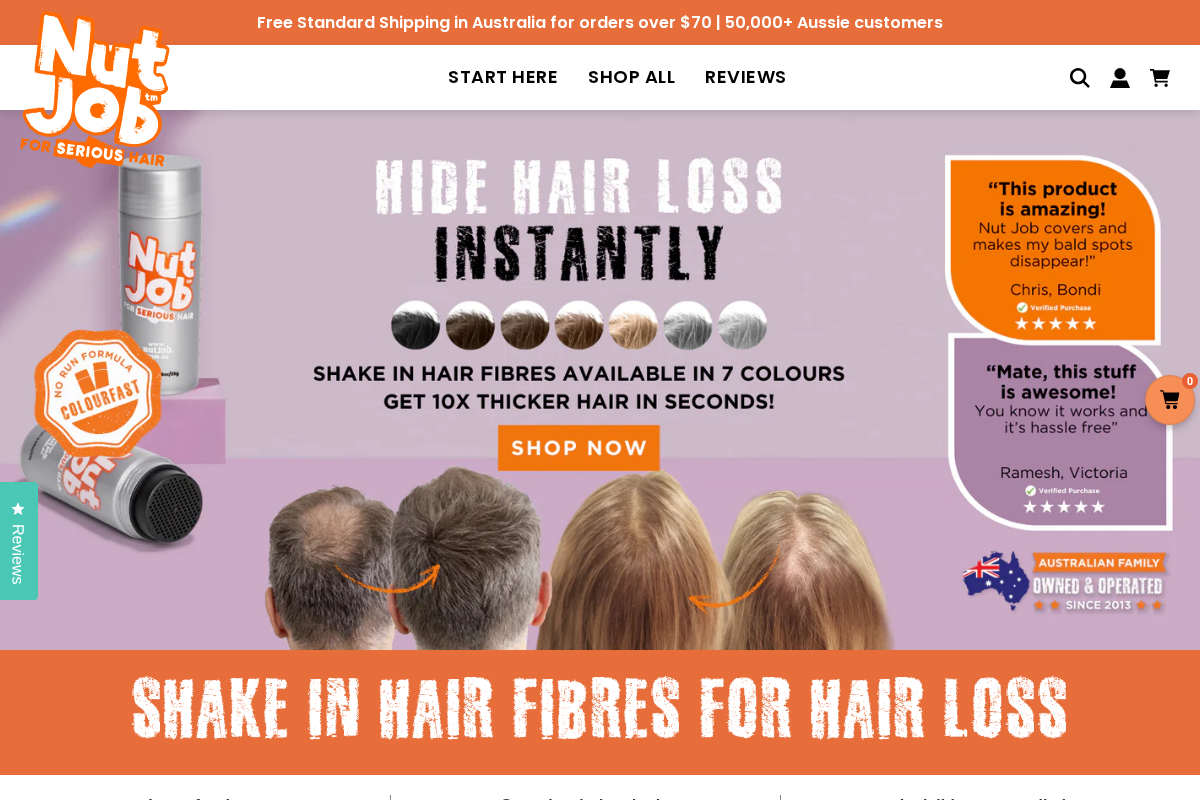 nutjob.com.au homepage screenshot