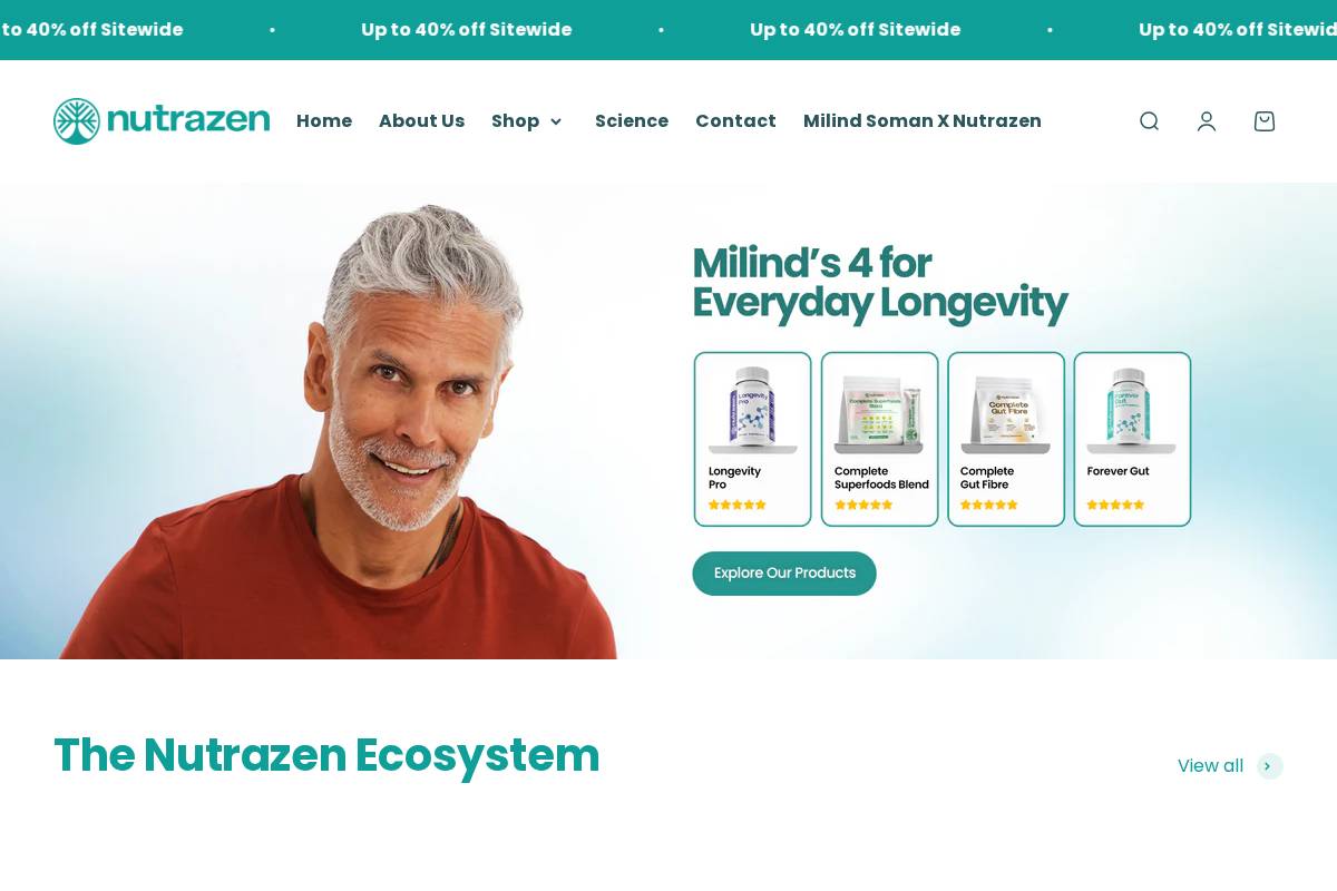 nutra-zen.com homepage screenshot