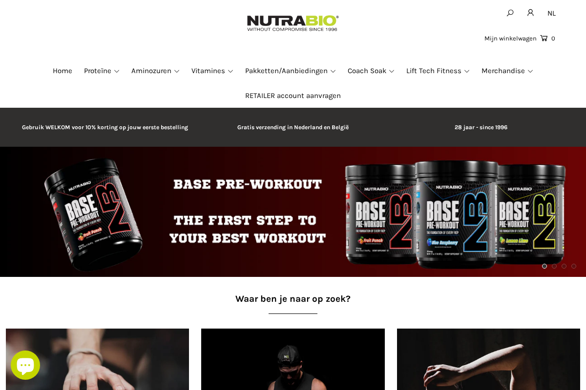 NutraBio Europe B.V. homepage screenshot