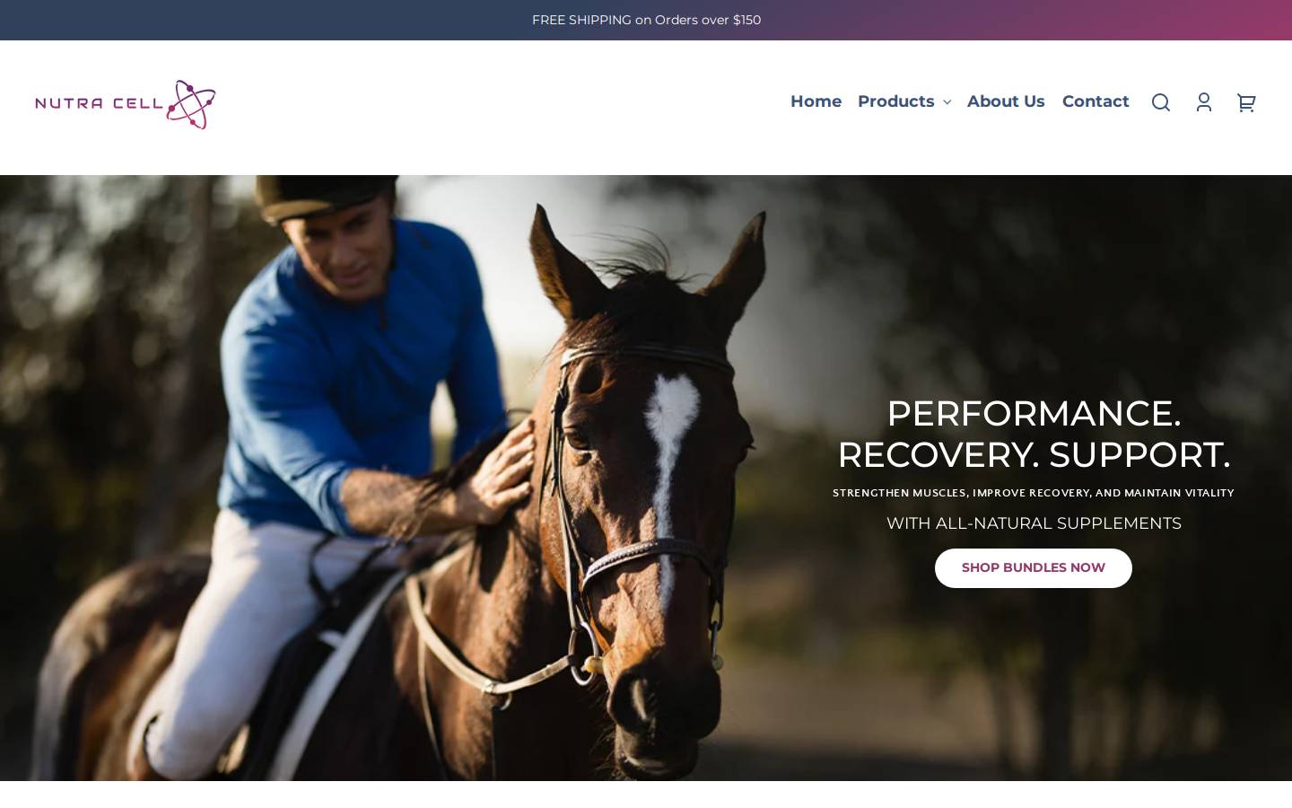 nutracellsupplements.com homepage screenshot