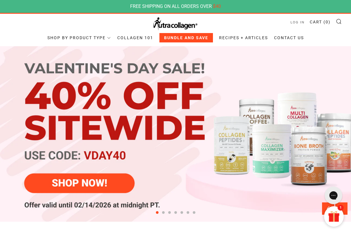 nutracollagen.com homepage screenshot