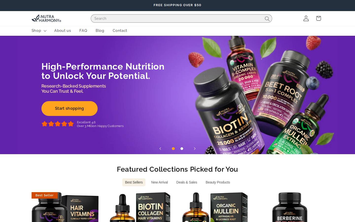 nutraharmony.com homepage screenshot