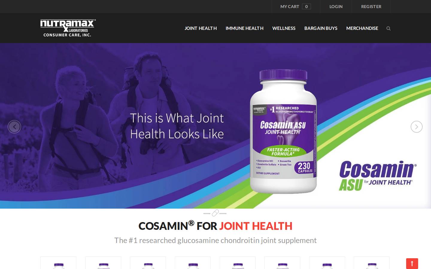nutramaxstore.com homepage screenshot