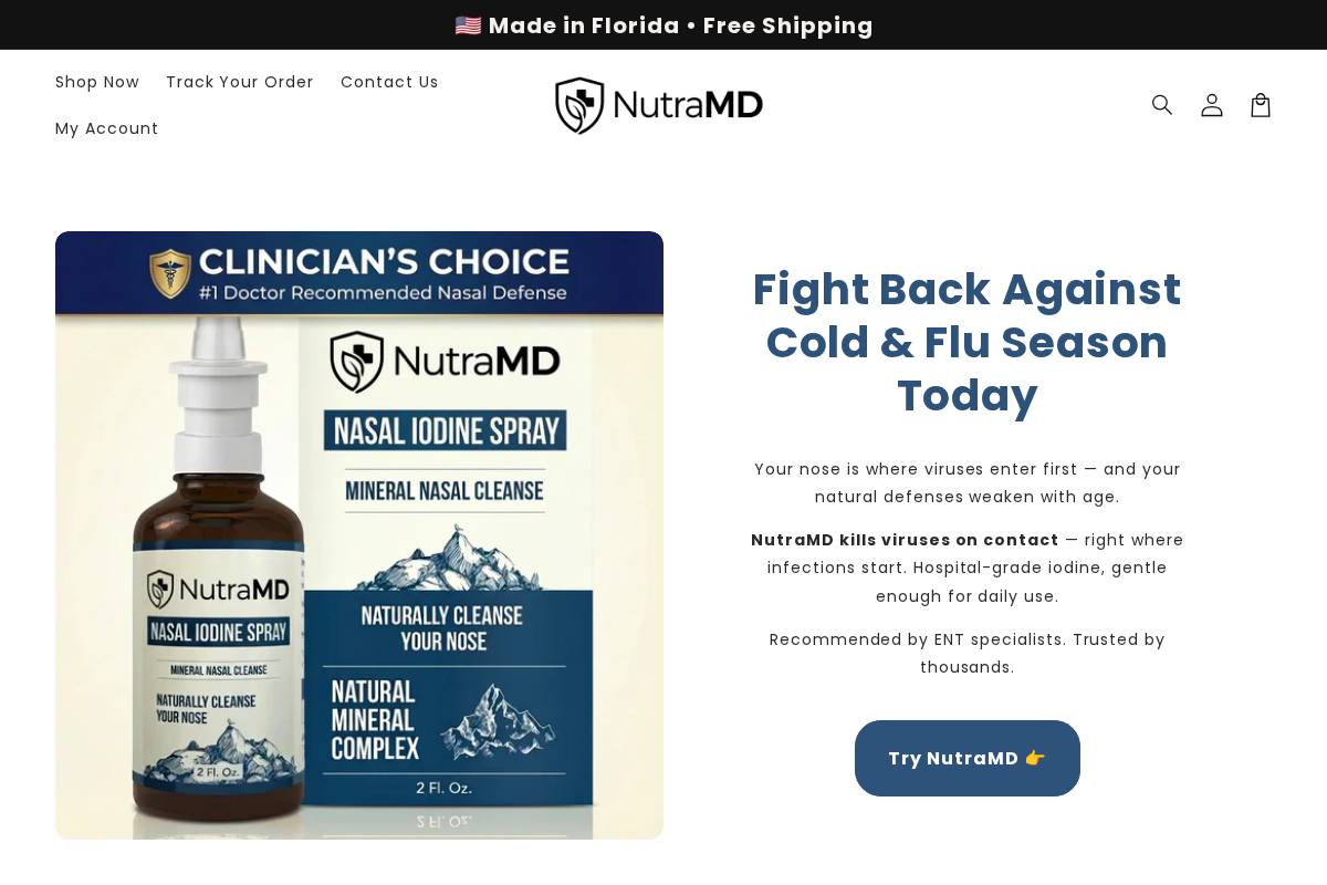 nutramdhealth.com homepage screenshot