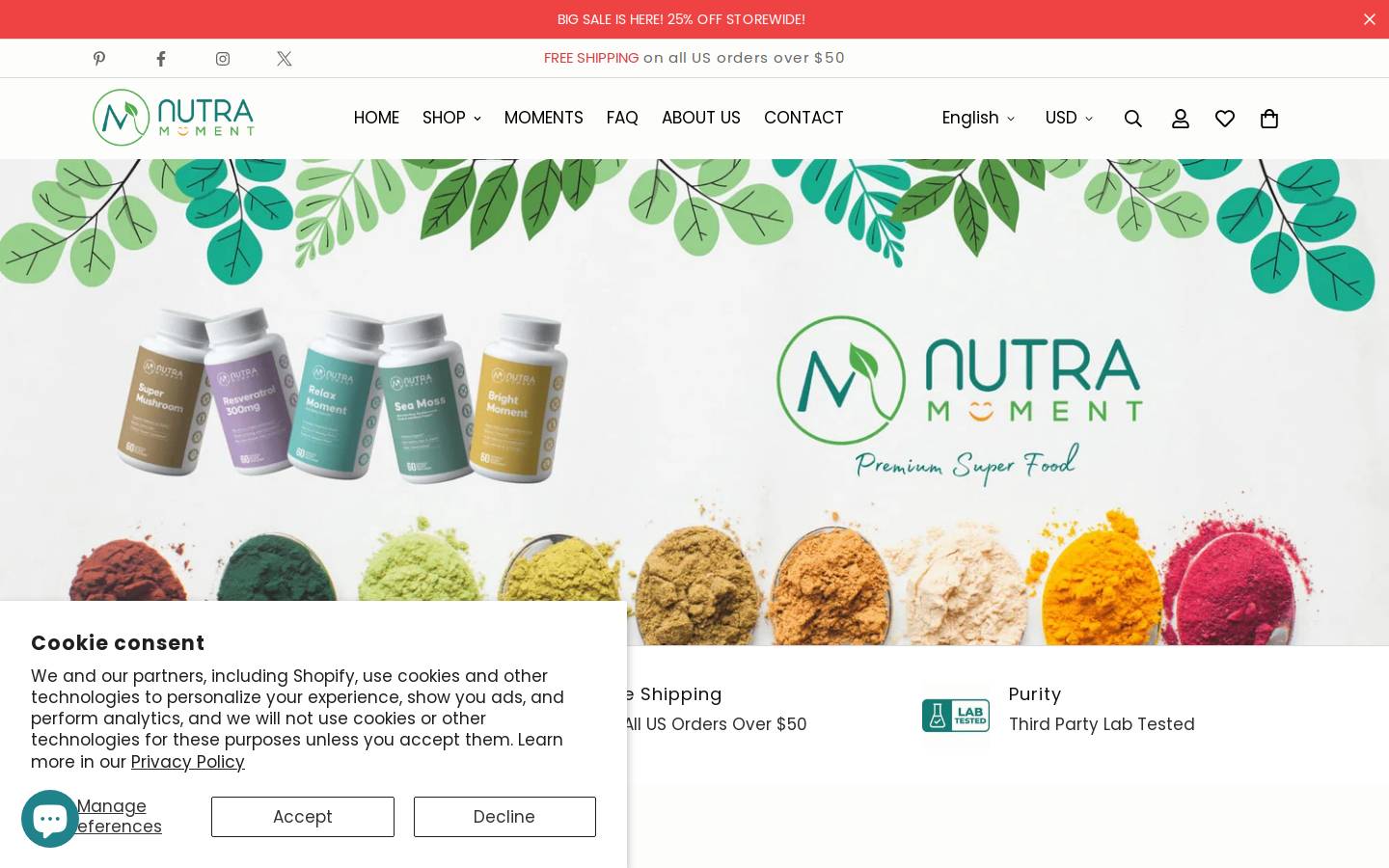 nutramoment.com homepage screenshot
