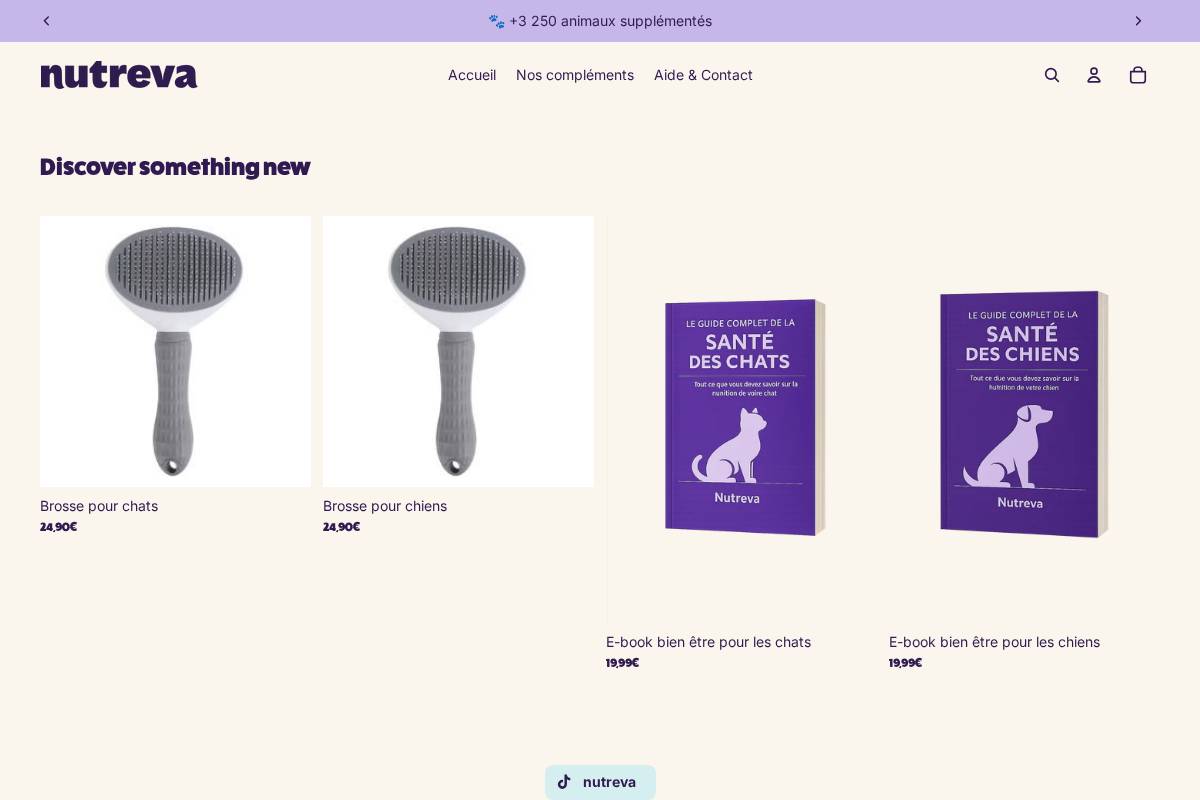 nutreva.fr homepage screenshot