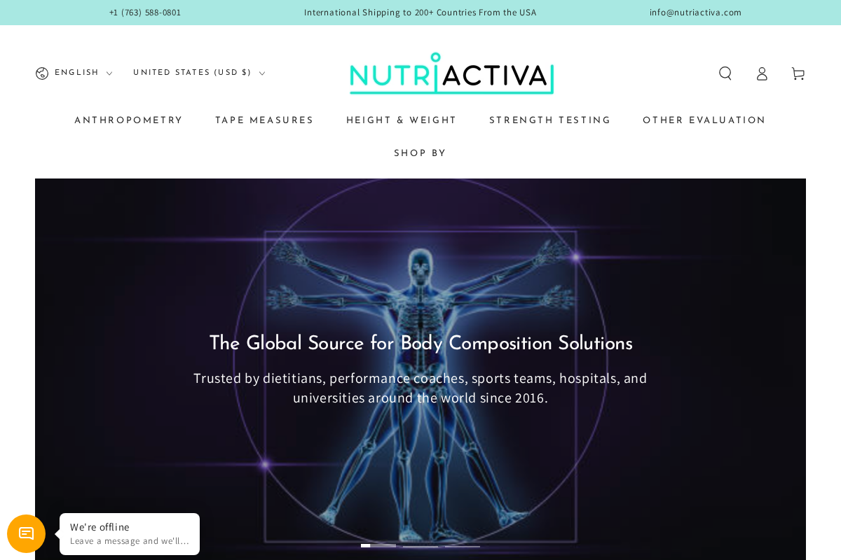 NutriActiva homepage screenshot