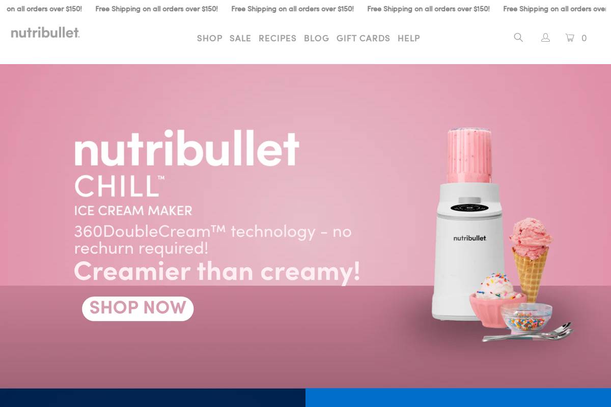 nutribullet.co.nz homepage screenshot