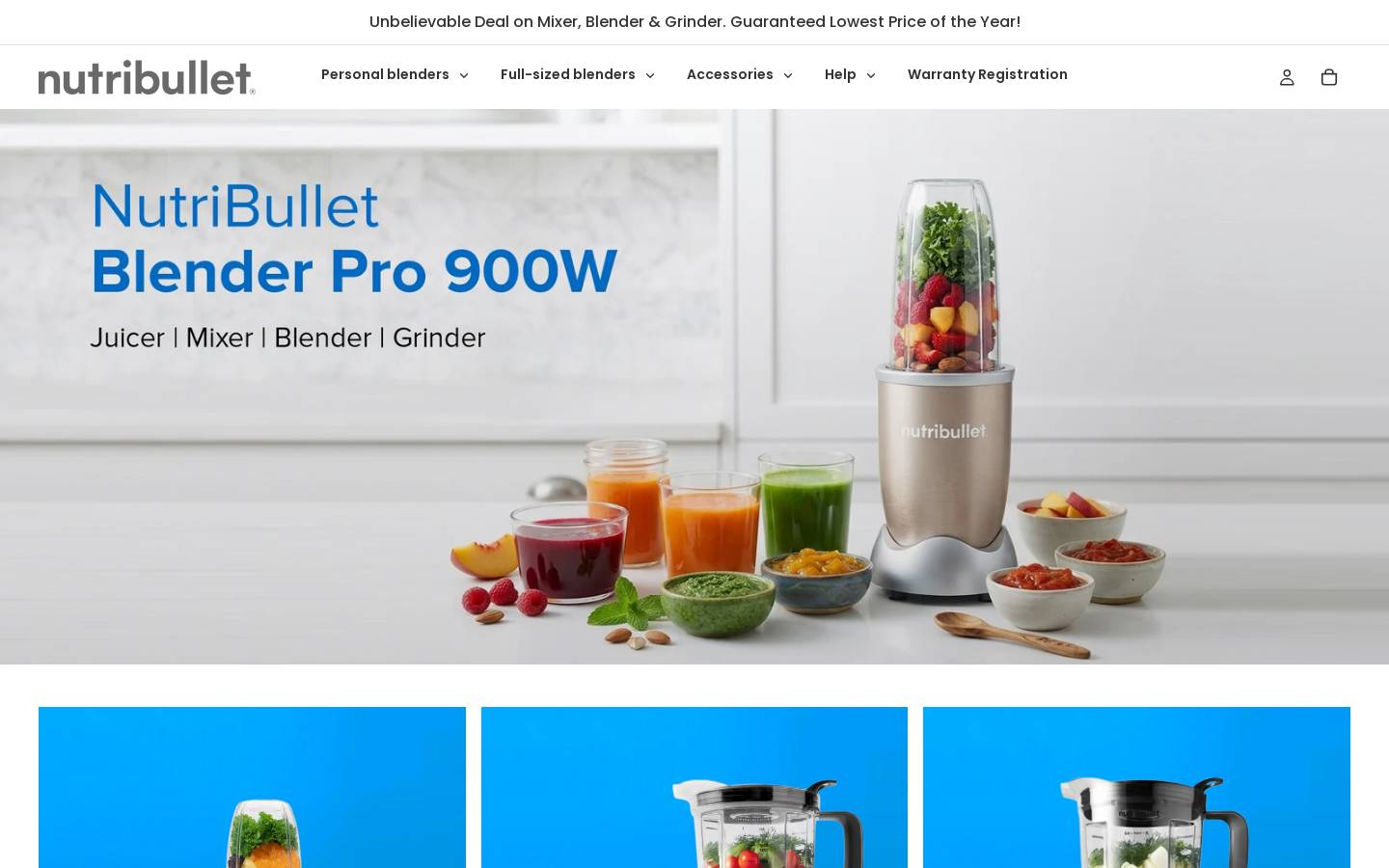 nutribulletindia.com homepage screenshot
